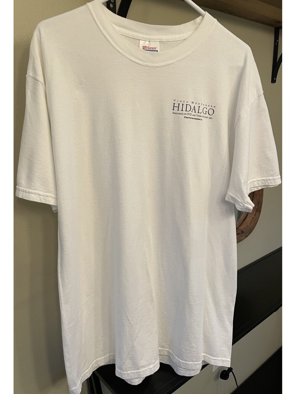 Hidalgo Movie T-Shirt Hanes Size Large, White First Screening Shirt